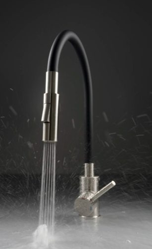 Mosogató csaptelep,Deante Luno 2 áramlási típus fekete,szálcsiszolt acél BOC_B740