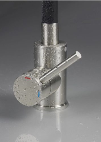 Mosogató csaptelep,Deante Luno 2 áramlási típus fekete,szálcsiszolt acél BOC_B740