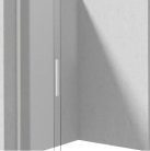 Walk-in, Deante Prizma tolóajtós walk-in, fehér, 140 cm KTJ_A34R