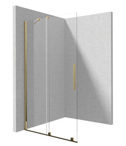 Walk-in, Deante Prizma tolóajtós walk-in, arany, 140 cm KTJ_Z34R