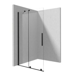   Walk-in, Deante Prizma tolóajtós walk-in, fekete 140 cm KTJ_N34R