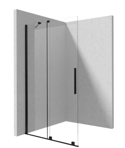 Walk-in, Deante Prizma tolóajtós walk-in, fekete 140 cm KTJ_N34R
