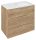 Alsó szekrény, Sapho Cirasa Mosdótartó szekrény, 3 fiókkal, 79,8x75x46cm,Alabama tölgy CR831-2222