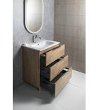 Alsó szekrény, Sapho Cirasa Mosdótartó szekrény, 3 fiókkal, 79,8x75x46cm,Alabama tölgy CR831-2222