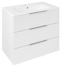 Alsó szekrény, Sapho Cirasa Mosdótartó szekrény, 3 fiókkal, 79,8x75x46cm, fényes fehér CR831-3030