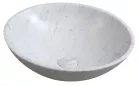 Mosdó, Sapho Blok kőmosdó 42x14 cm, fehér carrara 2401-42