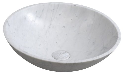 Mosdó, Sapho Blok kőmosdó 42x14 cm, fehér carrara 2401-42