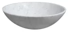Mosdó, Sapho Blok kőmosdó 42x14 cm, fehér carrara 2401-42
