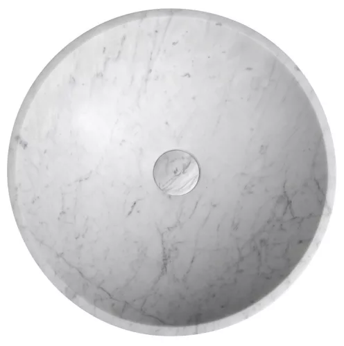 Mosdó, Sapho Blok kőmosdó 42x14 cm, fehér carrara 2401-42