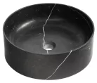 Mosdó, Sapho Blok kőmosdó 40 cm, matt fekete Marquin 2401-52