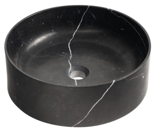 Mosdó, Sapho Blok kőmosdó 40 cm, matt fekete Marquin 2401-52