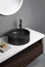 Mosdó, Sapho Blok kőmosdó 40 cm, matt fekete Marquin 2401-52