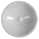 Mosdó, Sapho Blok kőmosdó 40 cm, fehér márvány 2401-34