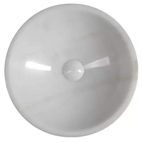 Mosdó, Sapho Blok kőmosdó 40 cm, fehér márvány 2401-34