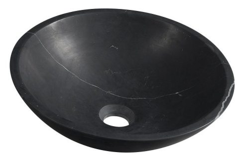 Mosdó, Sapho Blok kőmosdó 40 cm, matt Marquin fekete 2401-35