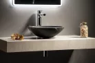 Mosdó, Sapho Blok kőmosdó 40 cm, matt Marquin fekete 2401-35