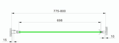 Zuhanyajtó, Aquatrend Quatro D80 80x190 (PD1-80)