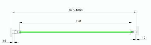 Zuhanyajtó, Aquatrend Quatro D100 100x190 (PD1-100)