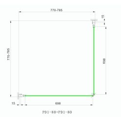 Zuhanykabin, Aquatrend Quatro C88 80x80