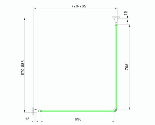 Zuhanykabin, Aquatrend Quatro C89 80x90