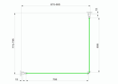 Zuhanykabin, Aquatrend Quatro C98 90x80