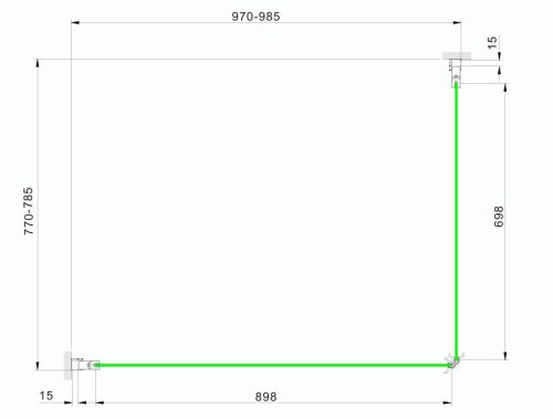 Zuhanykabin, Aquatrend Quatro C108 100x80