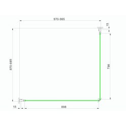 Zuhanykabin, Aquatrend Quatro C109 100x90