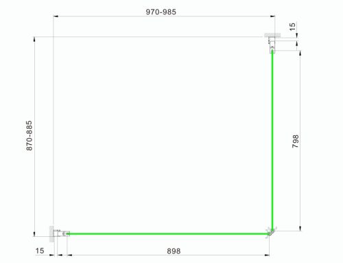 Zuhanykabin, Aquatrend Quatro C109 100x90