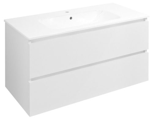 Alsó szekrény, Sapho Ezara mosdótartó szekrény 99,8x52x46 cm, fényes fehér EZ101-3030