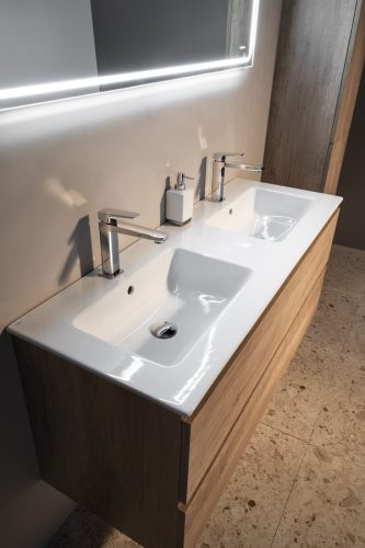 Alsó szekrény, Sapho Ezara mosdótartó szekrény 120x55x46 cm, alabama tölgy EZ121-2222