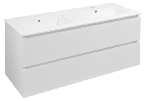 Alsó szekrény, Sapho Ezara mosdótartó szekrény 120x55x46 cm, fényes fehér EZ121-3030