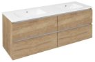 Alsó szekrény, Sapho Ezara mosdótartó szekrény 140x55x46 cm, alabama tölgy EZ141-2222