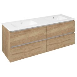  Alsó szekrény, Sapho Ezara mosdótartó szekrény 140x55x46 cm, alabama tölgy EZ141-2222