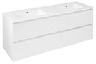 Alsó szekrény, Sapho Ezara mosdótartó szekrény 140x55x46 cm, fényes fehér EZ141-3030