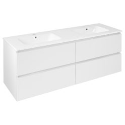   Alsó szekrény, Sapho Ezara mosdótartó szekrény 140x55x46 cm, fényes fehér EZ141-3030