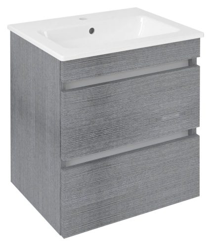 Alsó szekrény, Sapho Ezara mosdótartó szekrény 48x54x39 cm, ezüst tölgy EZ492-1111