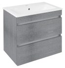 Alsó szekrény, Sapho Ezara mosdótartó szekrény 58x54x39 cm, ezüst tölgy EZ592-1111