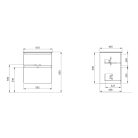 Alsó szekrény, Sapho Ezara mosdótartó szekrény 59,2x64x46 cm, ezüst tölgy EZ601-1111