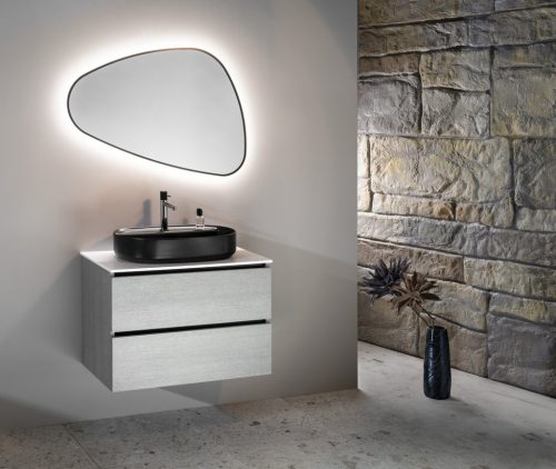 Alsó szekrény, Sapho Ezara mosdótartó szekrény 69,8x52x46 cm, ezüst tölgy EZ701-1111