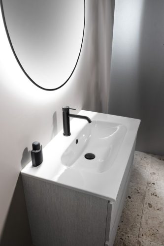 Alsó szekrény, Sapho Ezara mosdótartó szekrény 69,8x52x46 cm, ezüst tölgy EZ701-1111