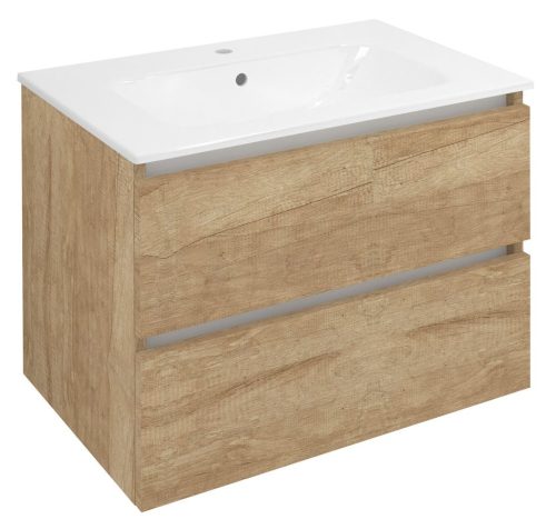 Alsó szekrény, Sapho Ezara mosdótartó szekrény 69,8x52x46 cm, alabama tölgy EZ701-2222