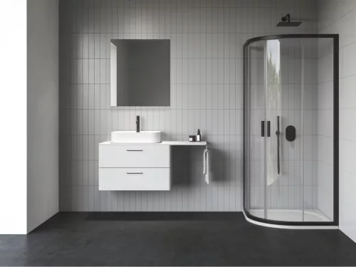 Zuhanykabin, Ravak Blix II NBLCP4 zuhanykabin 90x90, fekete 3BM70300Z1