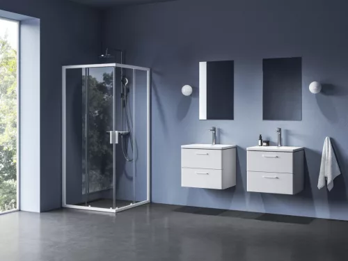 Zuhanykabin, Ravak Blix II NBLRV2 zuhanykabin 80x80, matt fehér 1LM40E00Z1