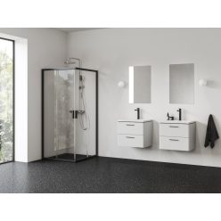   Zuhanykabin, Ravak Blix II NBLRV2 zuhanykabin 80x80, fekete 1LM40300Z1