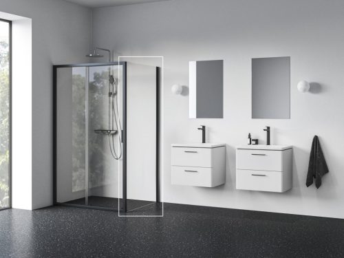 Fix fal, Ravak Blix II NBLPS fix fal 100x195 cm, fekete 9BMA0300Z1