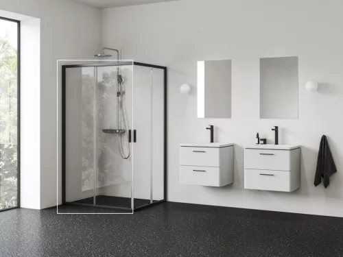 Zuhanykabin, Ravak Blix II NBLRV2K 90, fekete 1XM70300Z1