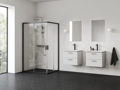 Zuhanykabin, Ravak Blix II NBLRV2K 100, fekete 1XMA0300Z1