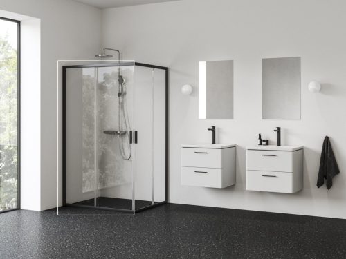 Zuhanykabin, Ravak Blix II NBLRV2K 100, fekete 1XMA0300Z1