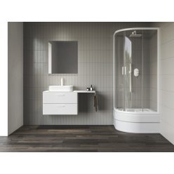   Zuhanykabin, Ravak Blix II NBLCP4 Sabina 90x90x180 cm, matt fehér 3BM70E40Z1