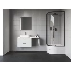   Zuhanykabin, Ravak Blix II NBLCP4 Sabina 90x90x180 cm, fekete 3BM70340Z1